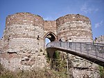 Walls, towers and gatehouse of the inner bailey at Beeston Castle
