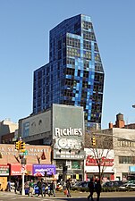 Blue Condominium tower in New York City by Bernard Tschumi (2007)