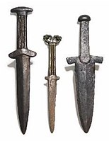 Bronze daggers of the Chandmani culture, Western Mongolia.[7]