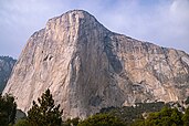 The Nose climbing route on El Capitan