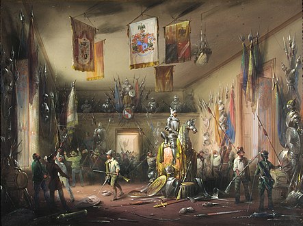The Armory of the Ubaldo family; raided by revolutionaries. (1848)