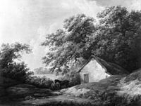 David Brown, A Woody Landscape, 1792. Oil on canvas, 19 1/2 x 25 1/2 in., formerly in the collection of Lawson Peacock