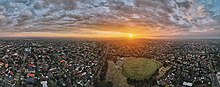 Doncaster sunrise panorama shot in January 2022