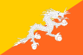 Bhutan (Flagge) – rückwärts schwebend
