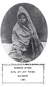 Jat girl from Aligarh, Uttar Pradesh, India, 1868.