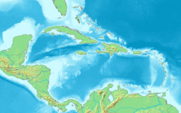 Location of the lake in the Caribbean.