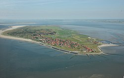 Aerial view of Baltrum from the west