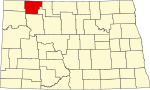 State map highlighting Burke County