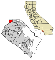 Location of La Habra in Orange County, California