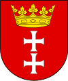 The Escutcheon-only version of the coat of arms of the city of Gdańsk.