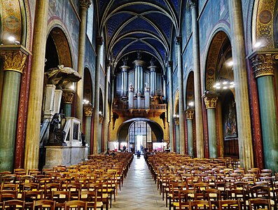 The nave facing west toward the organ