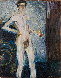 Richard Gerstl, Nude Self-Portrait with Palette