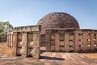 Sanchi Stupa No.2, the earliest known stupa with important displays of decorative reliefs, c. 125 BCE[39]