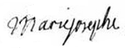 Maria Josepha of Saxony's signature