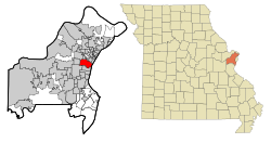 Location in St. Louis County