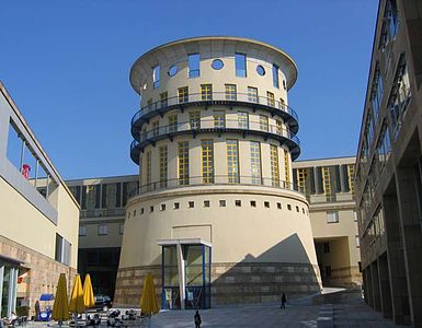 State University of Music and Performing Arts in Stuttgart, Germany by James Stirling (1980s)