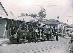 Inauguration of the "tramuei" (Tramway). Beira, 1901.