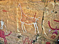 Image 41Prehistoric Libyan rock paintings in Tadrart Acacus reveal a Sahara once lush in vegetation and wildlife. (from History of Libya)