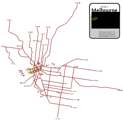 Melbourne tramway network, May 2017