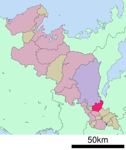 Location of Uji in Kyoto Prefecture