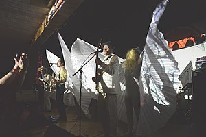of Montreal performing in 2015