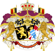 Alliance Coat of Arms of King Albert I and Queen Elisabeth