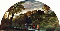 Annibale Carracci, Landscape with the Flight into Egypt (c. 1604) 122 × 230 cm