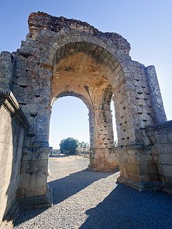 Roman Arch of Cáparra, in Oliva de Plasencia