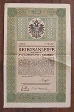 a 1915 Austrian war bond