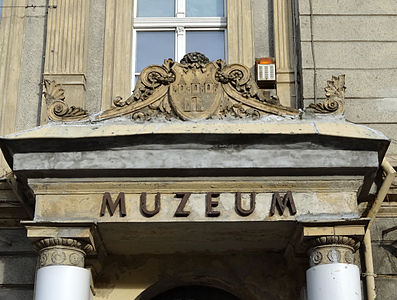 Detail of the entry gate, with Bydgoszcz coat of arms