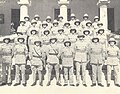 Bermuda Volunteer Engineers on the steps of the Masonic Hall on Reid Street in 1934.