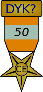 The 50 DYK Creation and Expansion Medal, awarded by Evrik [29], July 2023