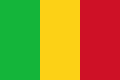 The flag of Mali, a simple vertical triband.