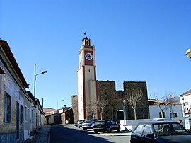 The Old clock-tower and battlements in the centre of Amaraleja