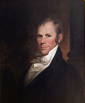 Henry Clay mit einem schwarzen Anzug und einem weißen Halstuch.