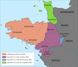 The growth of the Kingdom of Brittany 845–67