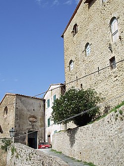 View of the castle and the church