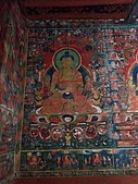Section of wall painting in Basgo monastery, Ladakh