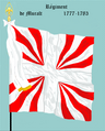 Regimental colours following their redesignation, the flag remained for only 6 years, from 1777 to 1783.