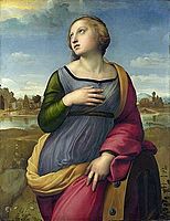 Saint Catherine of Alexandria, 1507, possibly echoes the pose of Leonardo's Leda