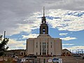 Red Cliffs Utah temple with scaffolding