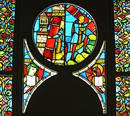 Glass window from Alpirsbach monastery, Strassburg, c. 1160–1170