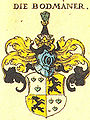 Gewendetes Wappen des Geschlechts Bodman aus Siebmachers Wappenbuch (Blatt 111)