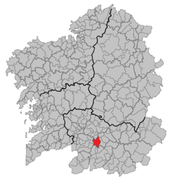 Situation of Allariz within Galicia