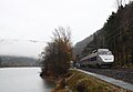TGV Sud-Est running by the lac de Sylans