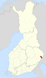 Location of Tuupovaara in Finland
