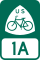 U.S. Bicycle Route 1A marker