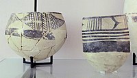 Ubaid IV; pottery jars; c. 4700 – c. 4200 BC; Tell Tello; Louvre Museum AO 14281[15]