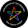 The Exploration of the Unknown badge is awarded to users who take the time to bravely explore new features, gadgets, tools, etc. that are in developmental stages, and provide constructive feedback. Introduced by User:AHollender (WMF)