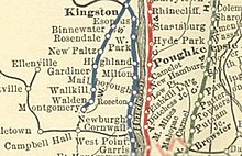 A map of the original Wallkill Valley rail line